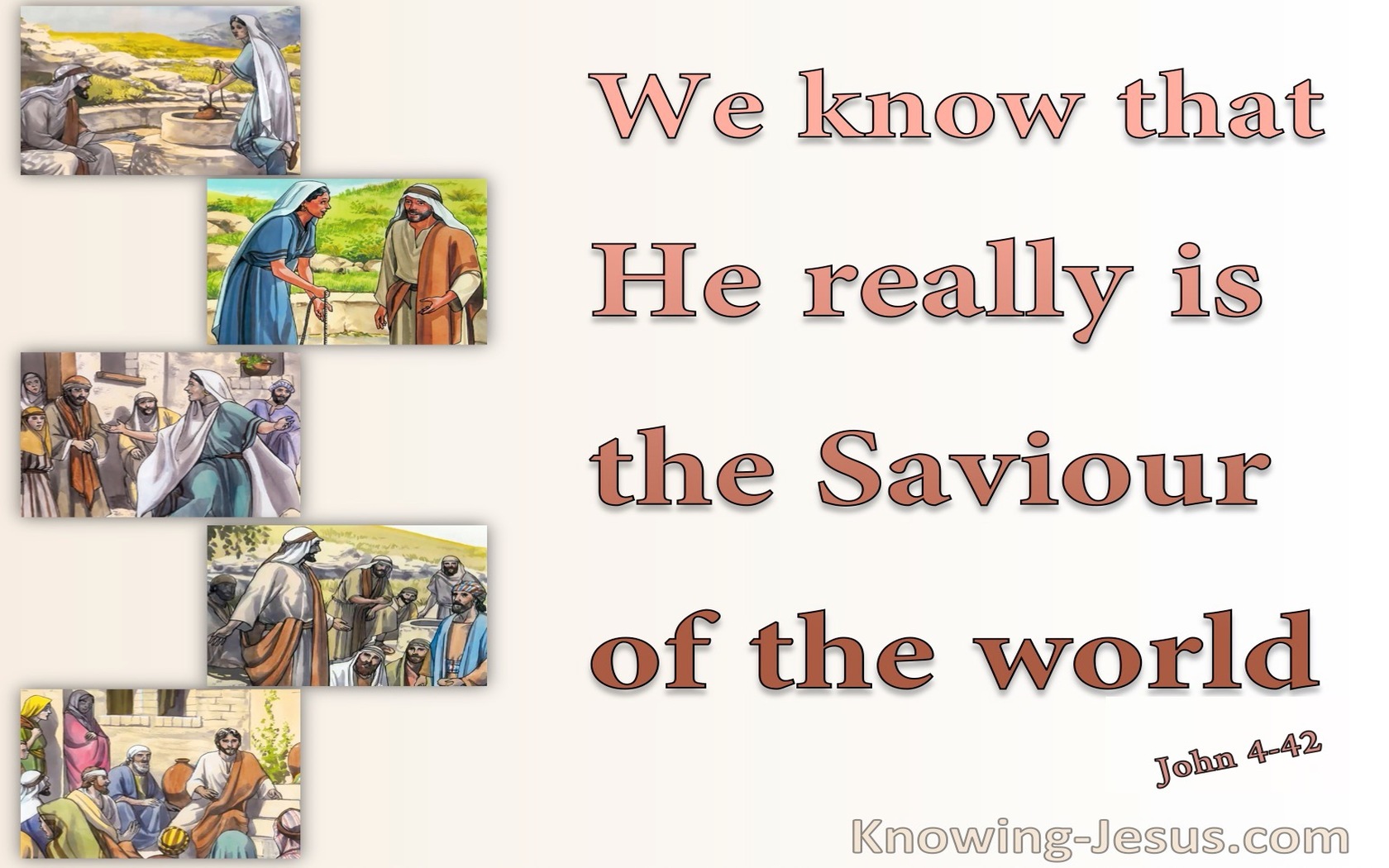 John 4:42  We Know He Is The Saviour (brown)